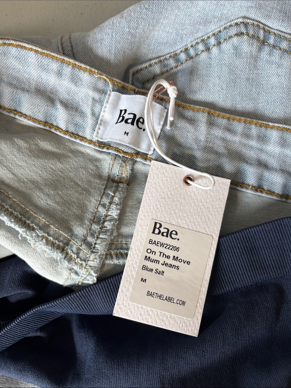 NEW Bae On The Move Mum Jean Blue Salt Size M - Picture 5 of 7